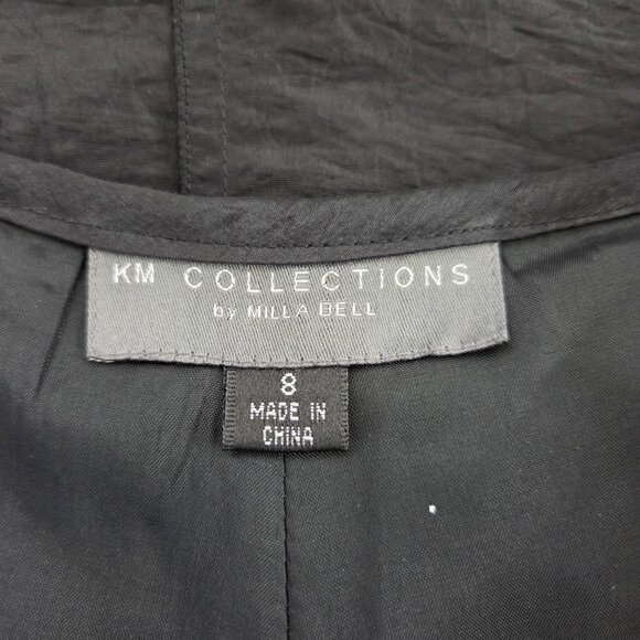 KM Collections Milla Bell Womens Black Ruffle Midi Skirt Size 8 Fairy Core Artsy - Picture 5 of 10